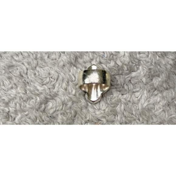 Kendra Scott Kit Black Mother of Pearl Rhodium Plated Cocktail Ring Size 7 - Picture 2 of 4